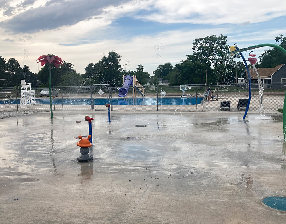 splash pad next to beaver city pool